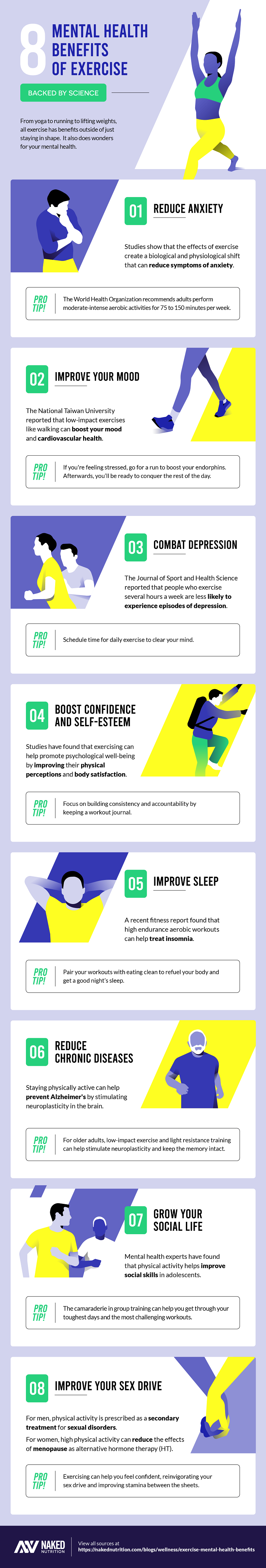 8 Mental Health Benefits of Exercise [Infographic]